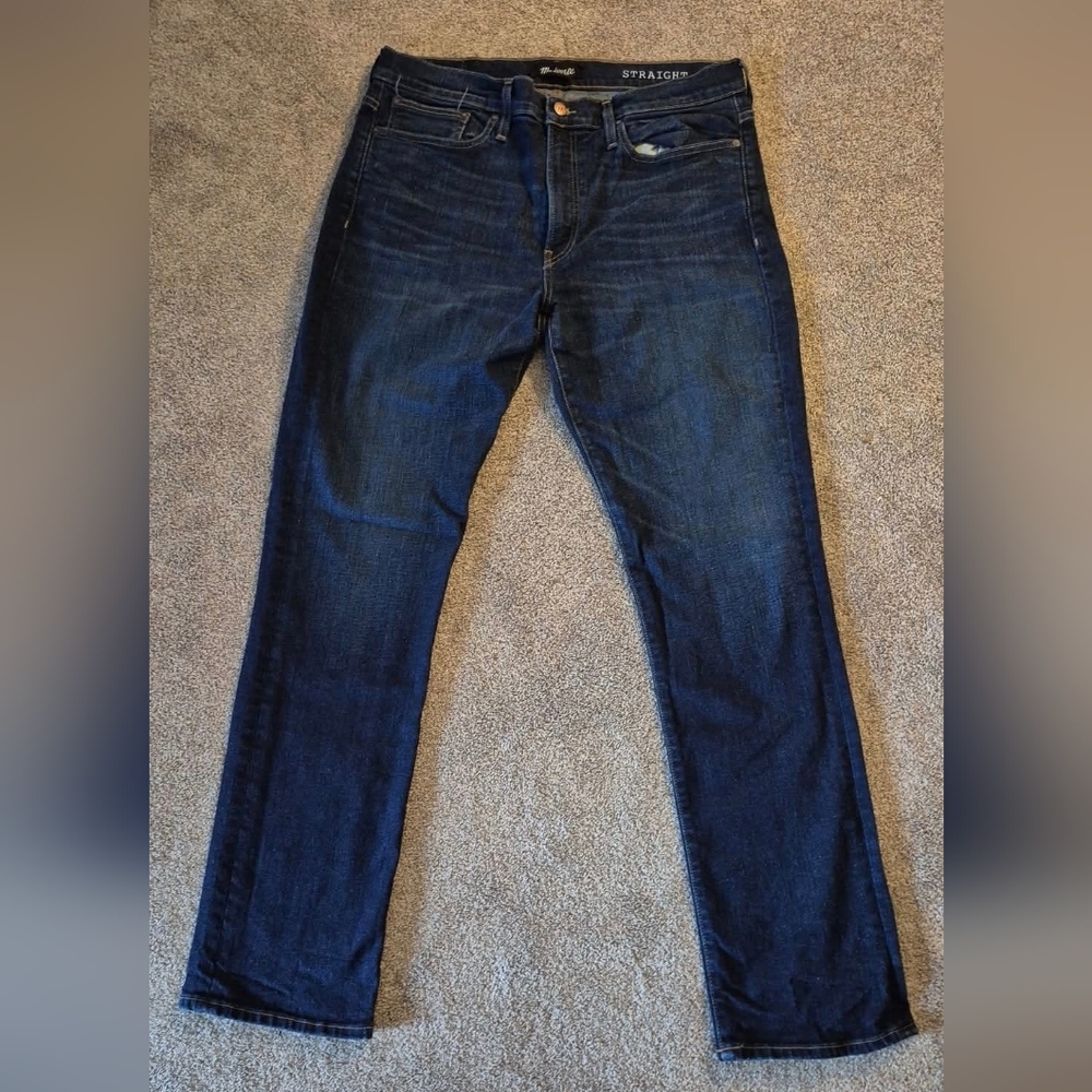 Madewell Men's Dark Blue Straight Jeans